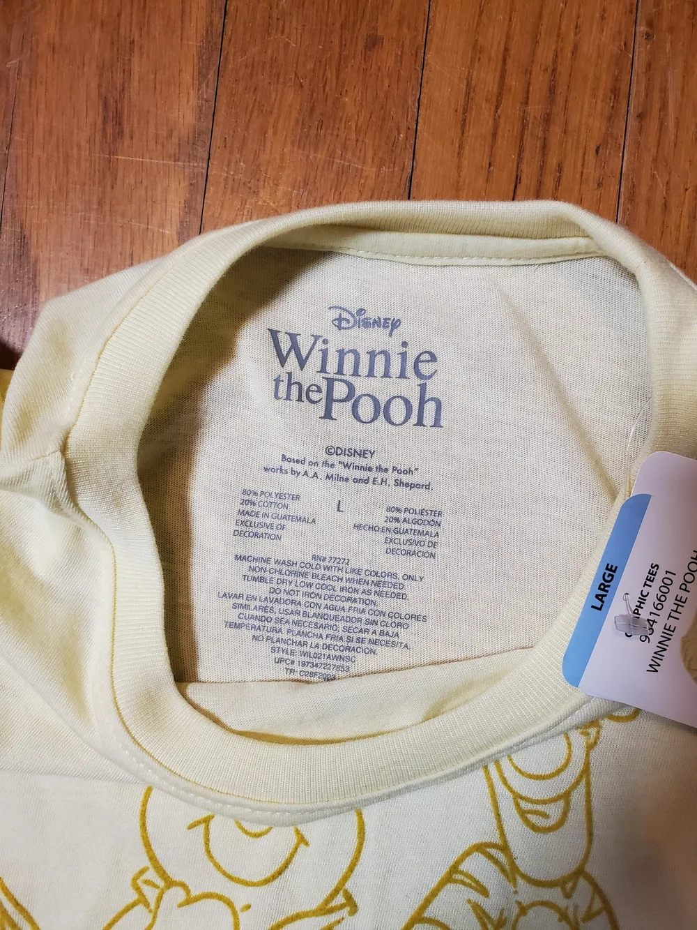 Disney Yellow Winnie the Pooh Line Art Tee - Picture 2 of 8